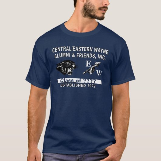 Panther and Trending EW Navy Blue T-Shirt (Vorderseite)