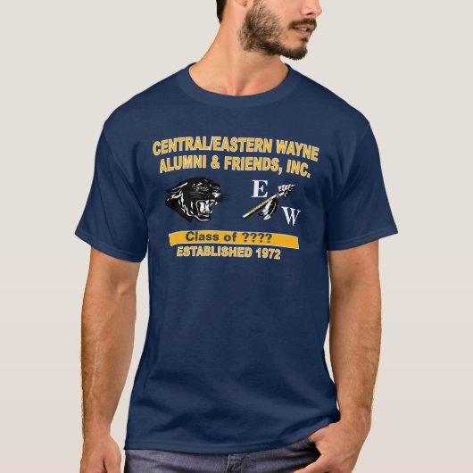 Panther and Trending EW Navy Blue T - Shirt (Vorderseite)