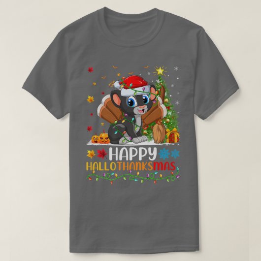 Panther Animal Lover Funny Happy Panther HelloThan T-Shirt (Design vorne)
