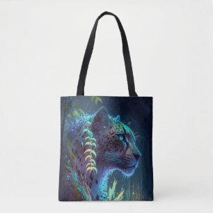 Panther Animal Portrait Painting Wildlife Tasche