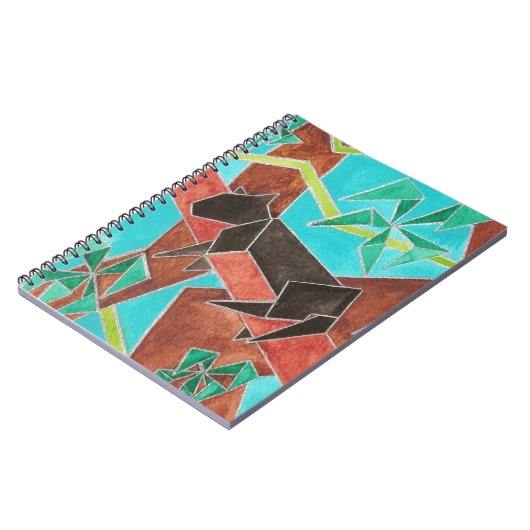 Panther-Aquarell-Kunst Notizblock