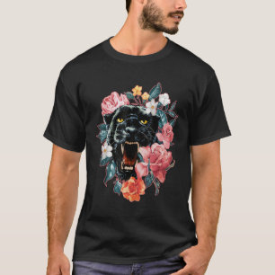 Panther Black Cat zornige Zähne knurren Vintage Ti T-Shirt