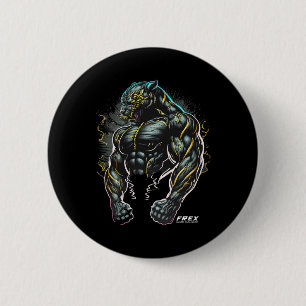 Panther Bodybuilding Fitness Gym Wear Button