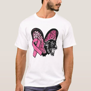 Panther Brustkrebs Bewusstsein Pink Leopard Höre T-Shirt