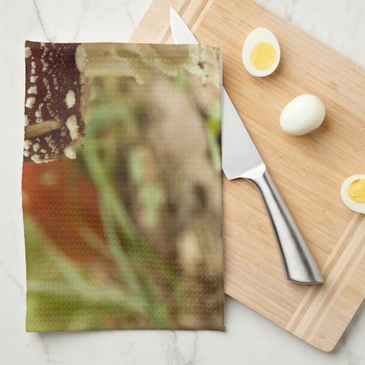 Panther Cap Pilz Teetuch Geschirrtuch (Viertel Falte)