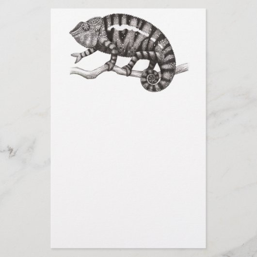Panther-Chamäleon-Studien-Briefpapier Briefpapier (Vorderseite)