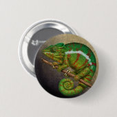Panther Chameleon Digitales Gemälde Button (Vorne & Hinten)