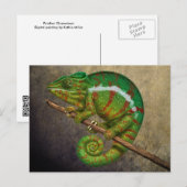Panther Chameleon Digitales Gemälde Postkarte (Vorne/Hinten)