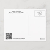 Panther Chameleon Digitales Gemälde Postkarte (Rückseite)