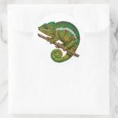 Panther Chameleon Digitales Gemälde Runder Aufkleber (Tasche)