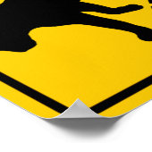 Panther Crossing Highway-Zeichen Poster (Ecke)