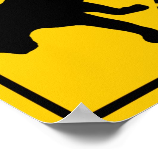 Panther Crossing Highway-Zeichen Poster (Ecke)