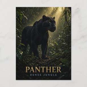 Panther Dichter Dschungel Wildlife TIER Postkarte