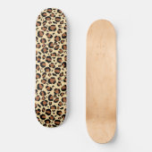 Panther-Druck auf beigefarbenem Hintergrund Skateboard (Vorderseite)