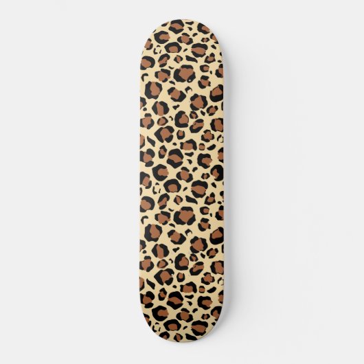 Panther-Druck auf beigefarbenem Hintergrund Skateboard (Vorderseite)