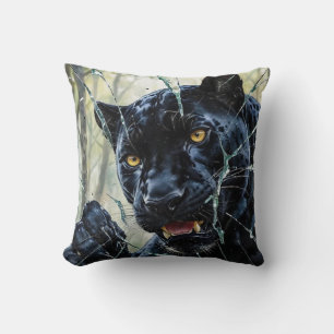 Panther durchbrechen kissen