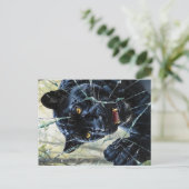 Panther durchbrechen postkarte (Stehend Vorderseite)