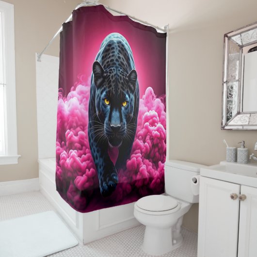 Panther Duschvorhang (Beispiel)