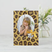 Panther Fur Geburtstag einladen Einladung (Stehend Vorderseite)