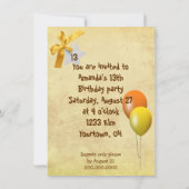 Panther Fur Geburtstag einladen Einladung (Rückseite)