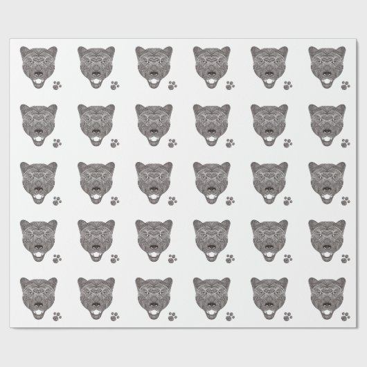 Panther Geschenkpapier (Flach)
