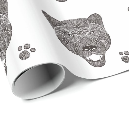 Panther Geschenkpapier (Rolleneckpunkt)