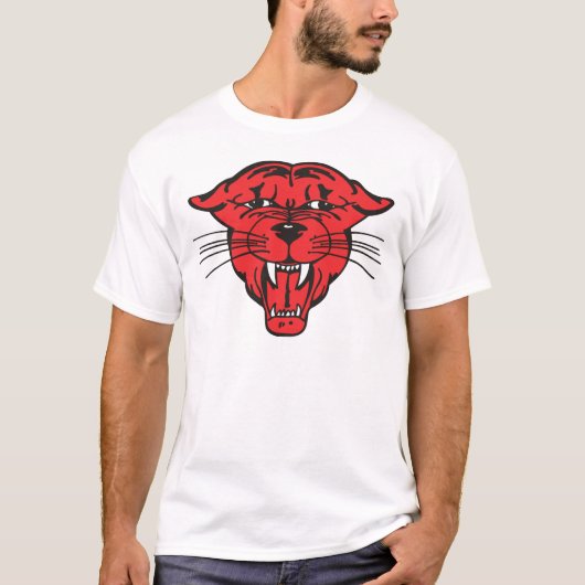 PANTHER-GESICHT, Rot 01 T-Shirt (Vorderseite)