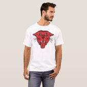 PANTHER-GESICHT, Rot 01 T-Shirt (Vorne ganz)