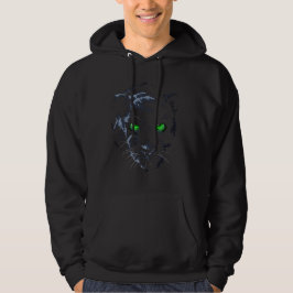 Panther grünes Auge Hoodie