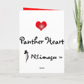 Panther-Herz-Valentinsgruß-Karte Feiertagskarte (Rückseite)