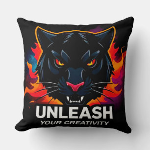 Panther-Illustration, die Kreativität hervorhebt Kissen
