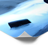 Panther im Schnee | AI Art Poster (Ecke)