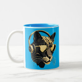Panther Jammin' Zweifarbige Tasse
