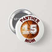 Panther-Mama-Basketball-Knopf Button (Vorne & Hinten)