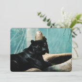 Panther mit Piercing-Augen Einladung (Stehend Vorderseite)