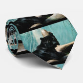 Panther mit Piercing Augen Krawatte (Gerollt)