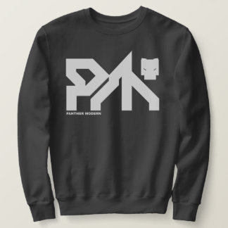 PANTHER MODERN: D4RK GR3Y SYB3R P|_|NK SWEATSHIRT