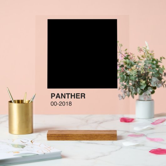 Panther Movie Black - Clear Background Acrylschild (Hochzeit)