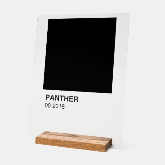 Panther Movie Black - Clear Background Acrylschild (Winkel)
