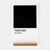 Panther Movie Black - Weißer Hintergrund Acrylschild (Vorderseite)