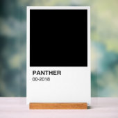 Panther Movie Black - Weißer Hintergrund Acrylschild (Neutral)