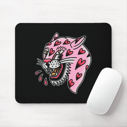 Panther Nk X Heart Love Traditional Premium Tri-bl Mousepad (Mit Mouse)