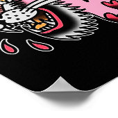 Panther Nk X Heart Love Traditional Premium Tri-bl Poster (Ecke)