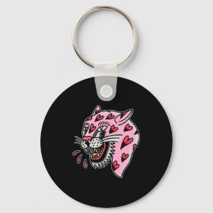 Panther Nk X Herz Liebe Traditionelles Premium Tri Schlüsselanhänger