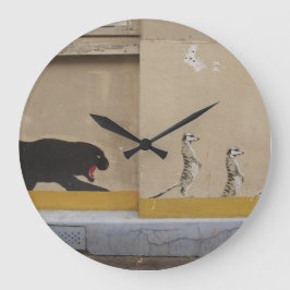 Panther on the Prowl Große Wanduhr