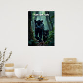 Panther Pals - Große und kleine Katze Poster (Küche)