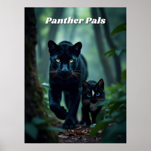 Panther Pals - Große und kleine Katze Poster