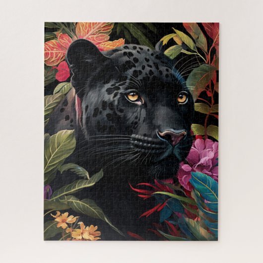 Panther Peeking Out Jungle Jigsaw Puzzle (Vertikal)