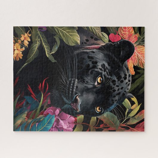 Panther Peeking Out Jungle Jigsaw Puzzle (Horizontal)