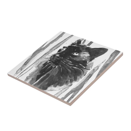 Panther Portrait Fliese (Seite)